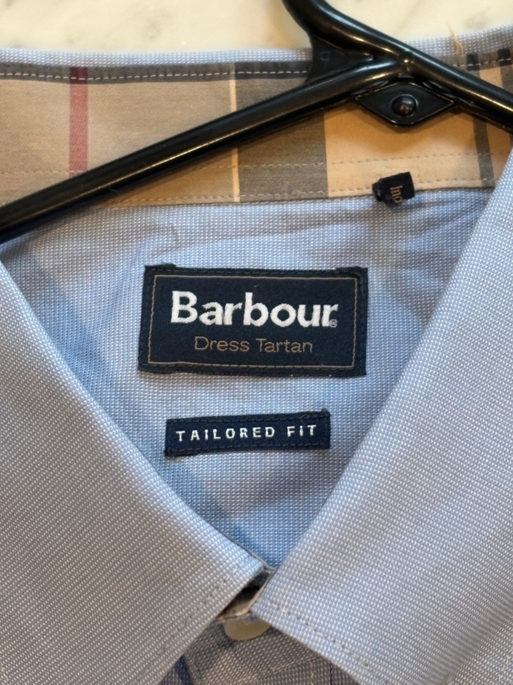 Men’s Barbour dress tartan, tailored fit, short sleeve button down, Size XL - Picture 4 of 9